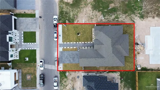 an aerial view of street