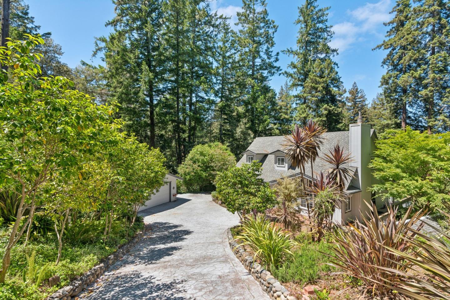 141 William Way Felton, CA 95018 - Photo 3 of 54 a view of a garden with pathway