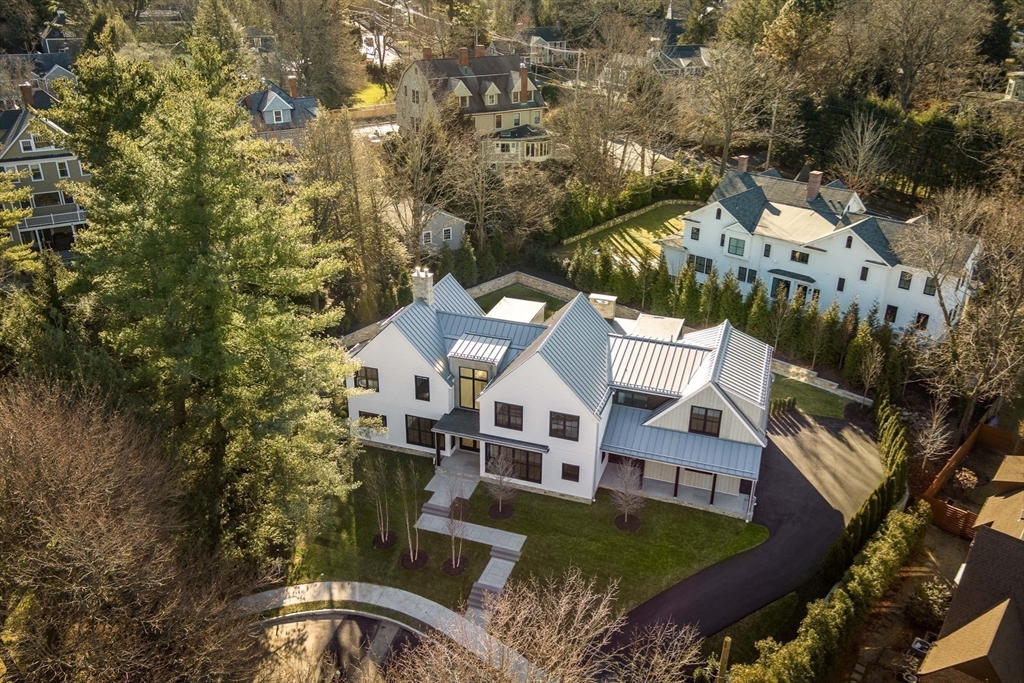 39 Westfield Road Newton, MA 02465 - Photo 41 of 42 an aerial view of a house with a yard