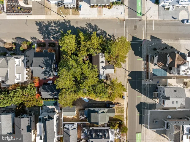 an aerial view of a city