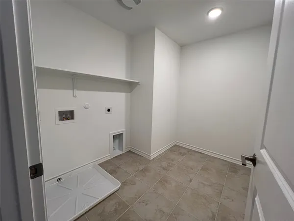 an empty room with cabinet