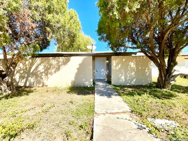 a view of a door front of a house