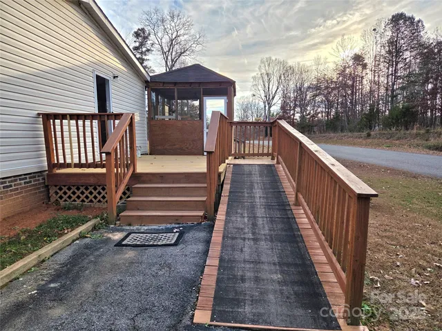 a view of a house with wooden floor