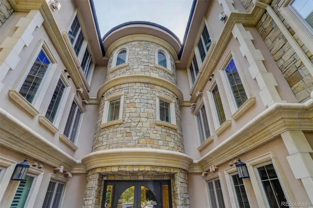 a front view of a building