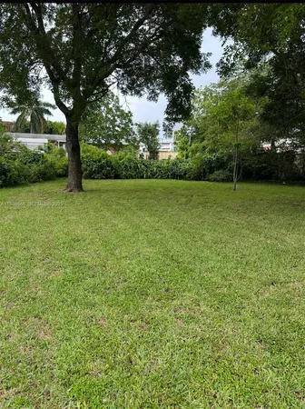 a big yard with lots of green space and trees