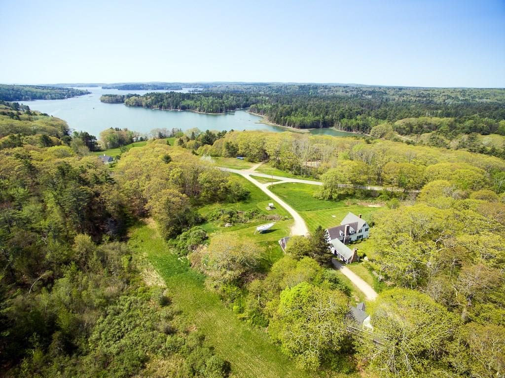 240 Harrington Road Pemaquid, ME 04558 - Photo 2 of 22 Aerial view showing farms proximity...