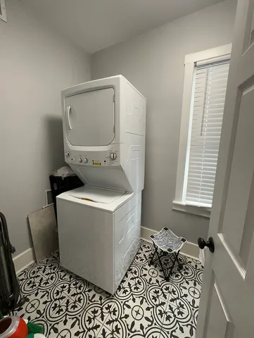 a utility room with a window