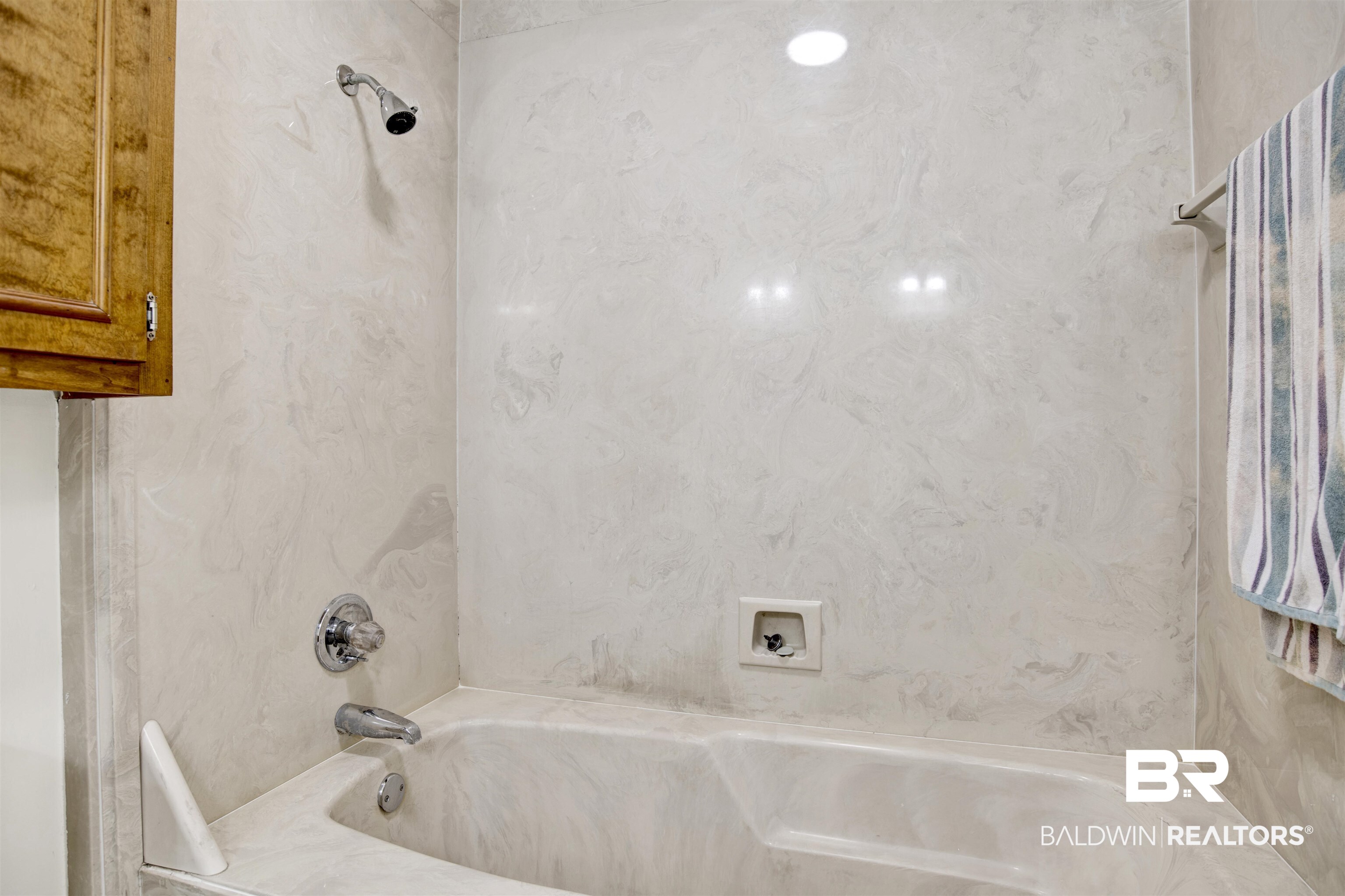 3412 Peyton Court Mobile, AL 36695 - Photo 21 of 27 Bathroom featuring a combined bath / shower with marble appearance