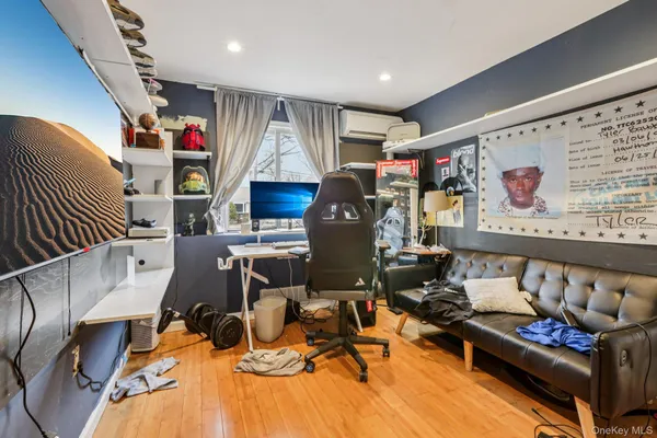 a room with furniture