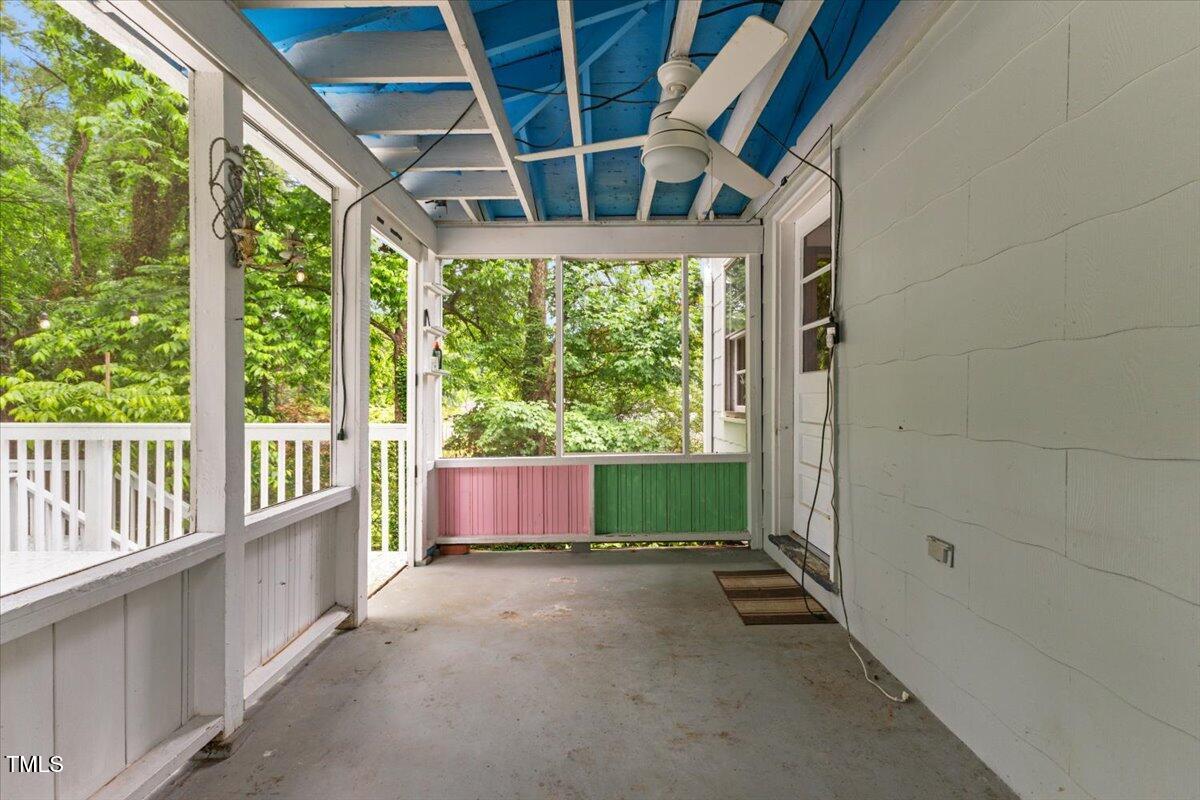 2324 Stevens Road Raleigh, NC 27610 - Photo 36 of 50 a view of porch with green trees