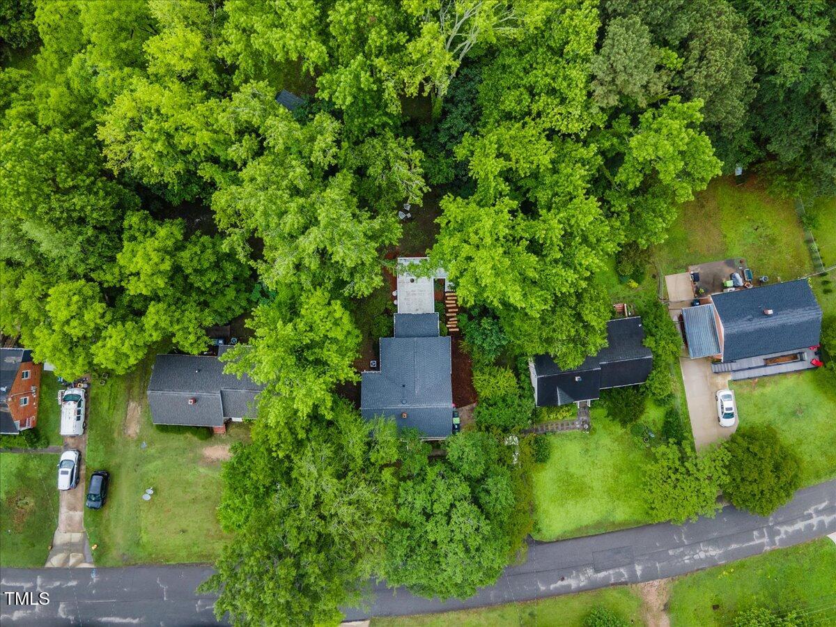 2324 Stevens Road Raleigh, NC 27610 - Photo 48 of 50 an aerial view of a house with a yard and tree s