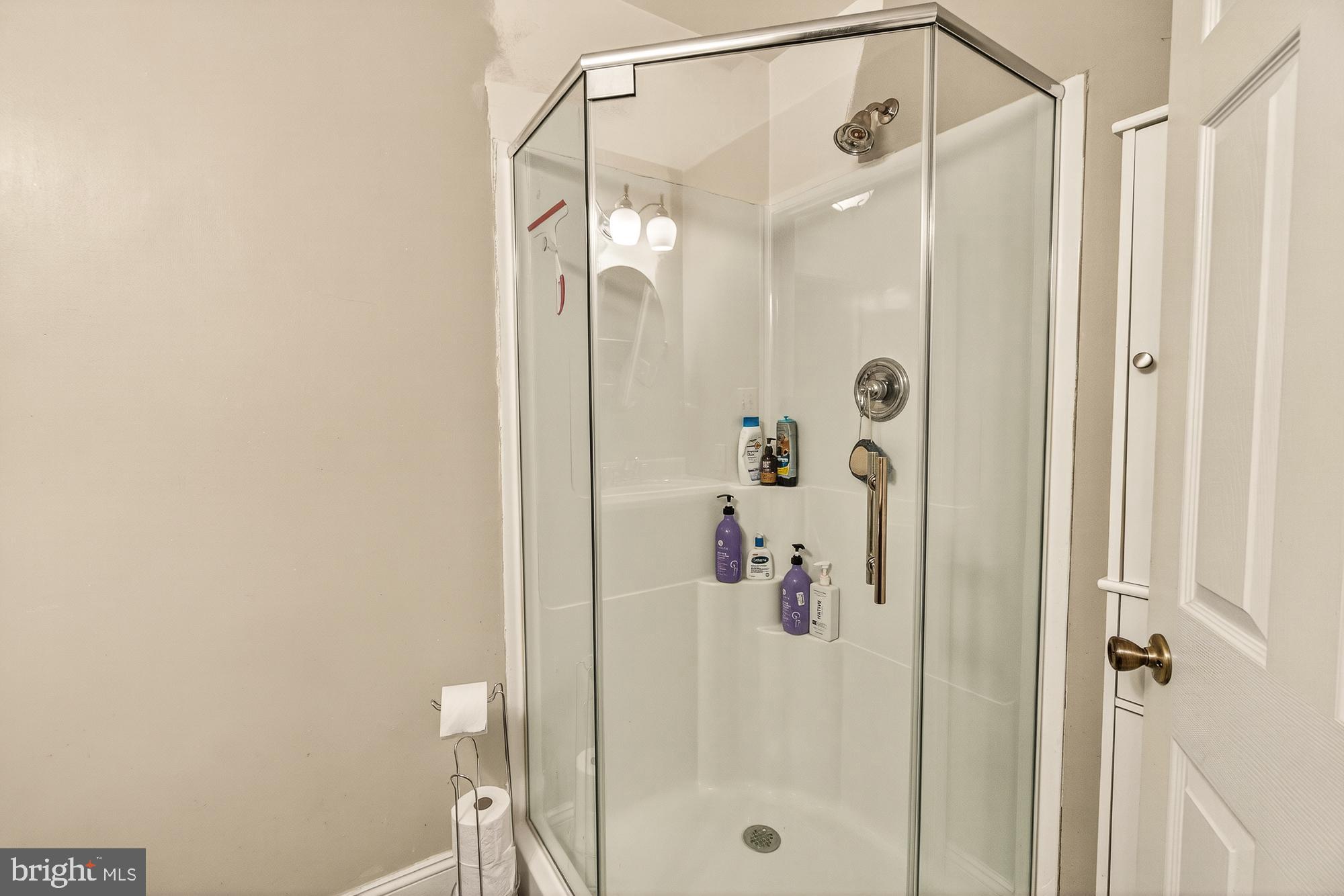 4948 Teen Barnes Road Frederick, MD 21703 - Photo 33 of 56 a bathroom with a glass shower door and a shower