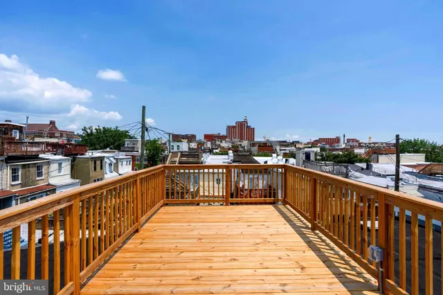 a view of city from a balcony
