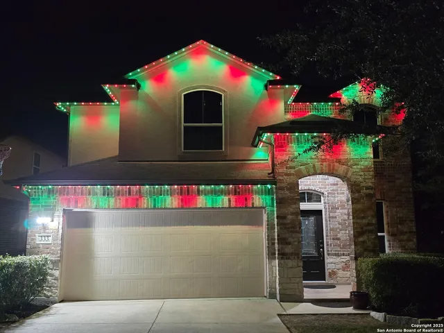 a front view of small building with an outdoor space
