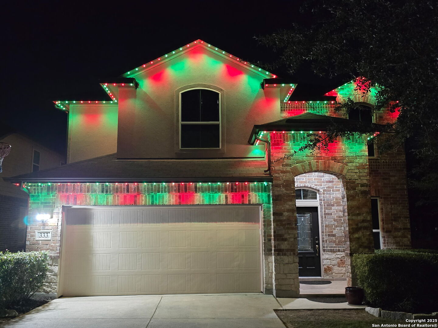 a front view of small building with an outdoor space