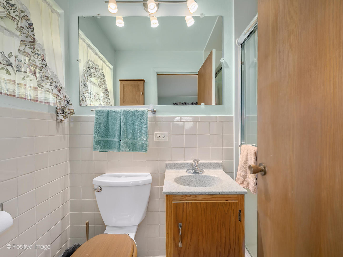 516 Eldon Place Downers Grove, IL 60516 - Photo 18 of 18 a bathroom with a toilet sink and mirror