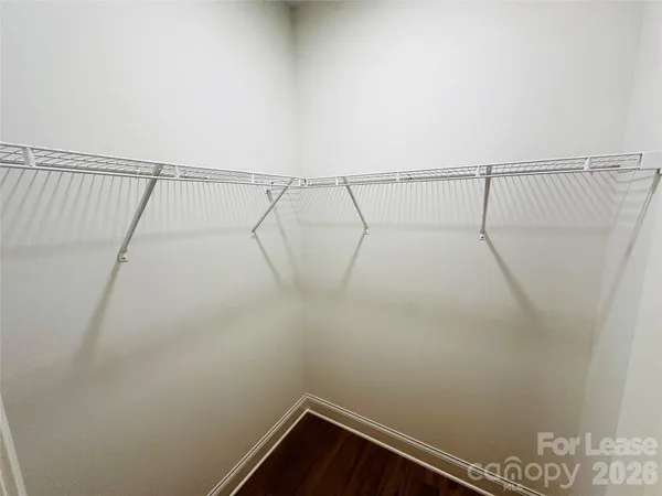 a view of small space with racks on the wall