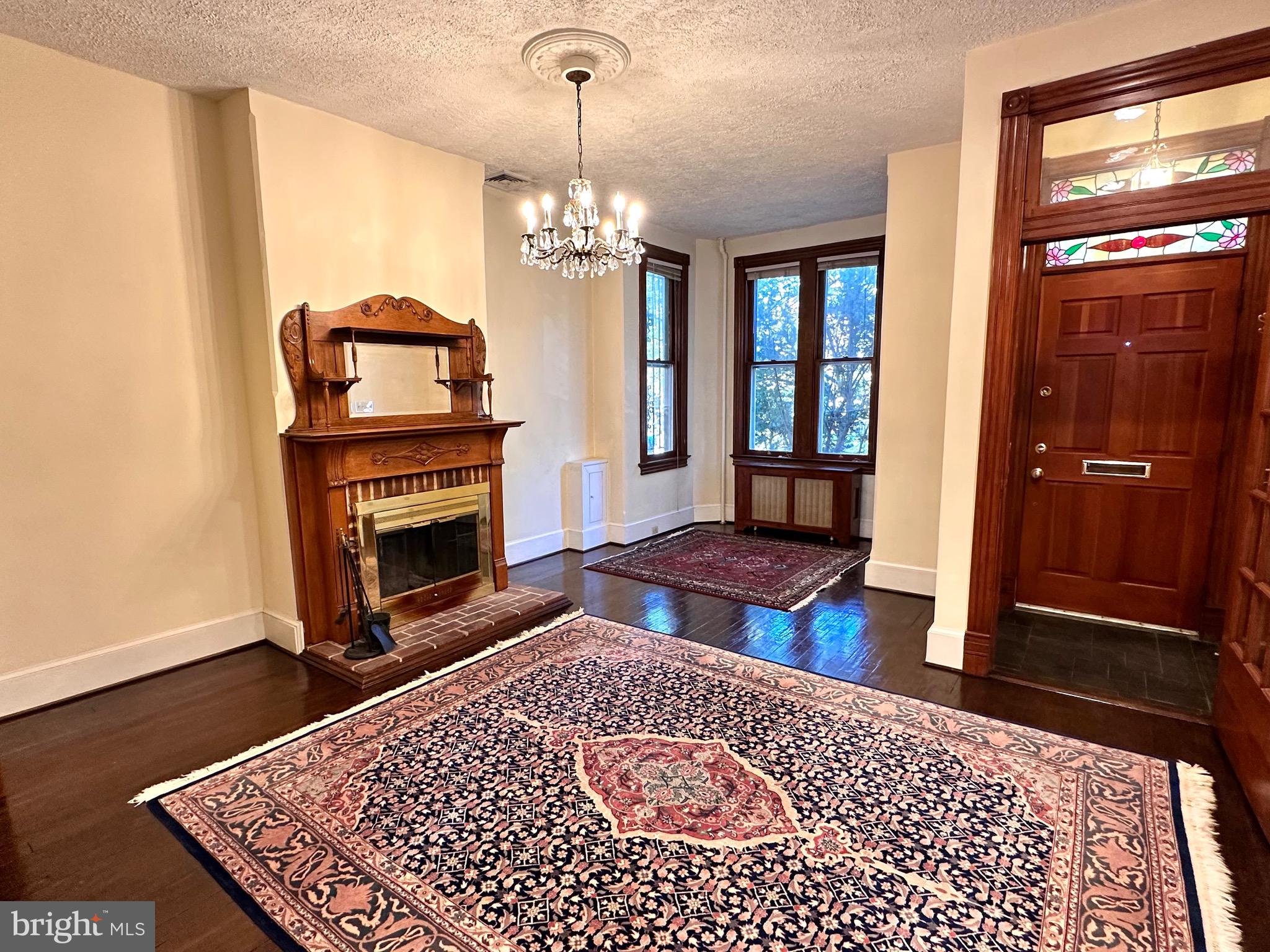 1 6th Street Northeast Washington, DC 20003 - Photo 4 of 27 Living Room w/ FP & Front Alcove