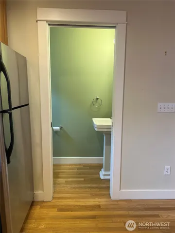 a view of a bathroom with a shower