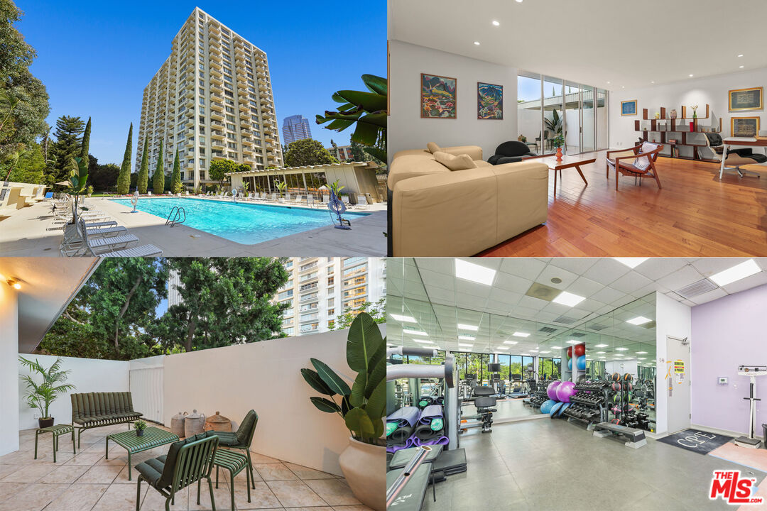 a view of a patio with dining table and chairs potted plants