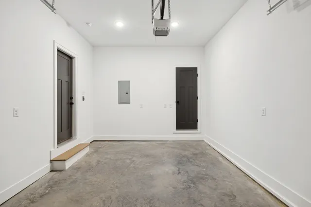 an empty room with an entryway
