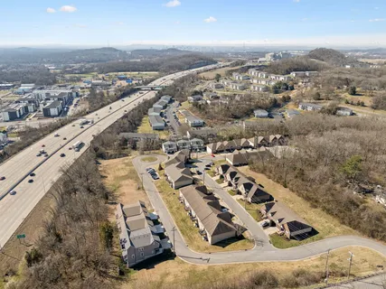 an aerial view of a city