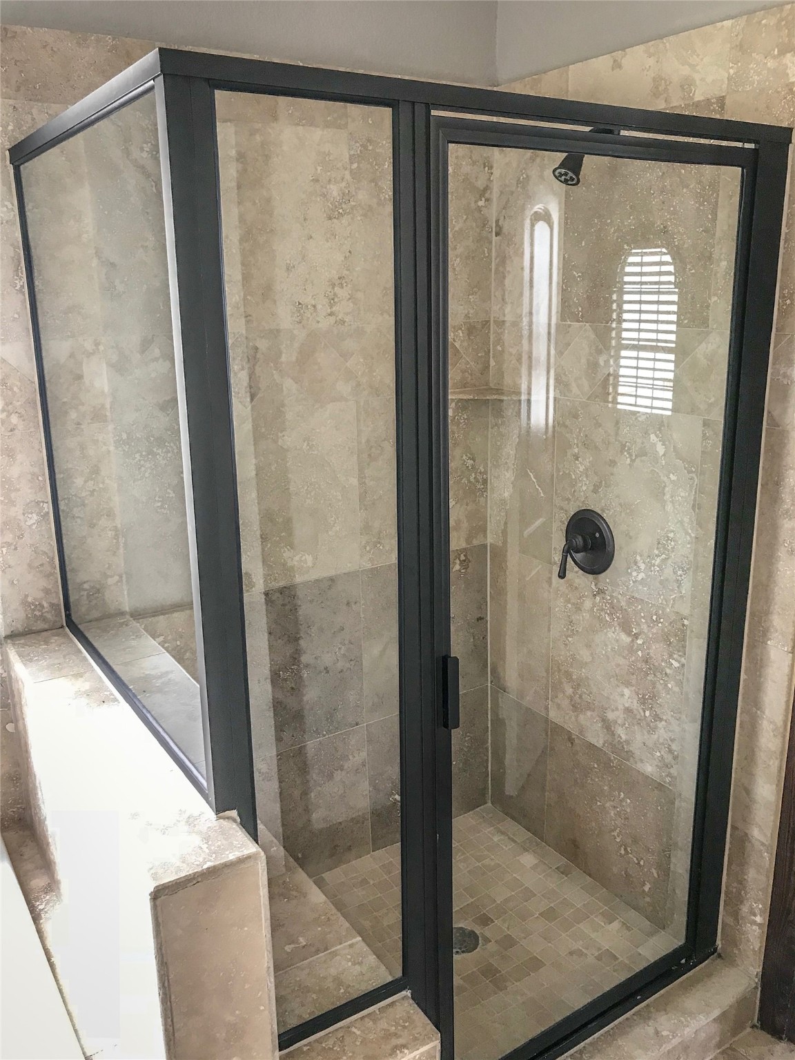 1432 West 21st Street, Unit F Houston, TX 77008 - Photo 14 of 27 a bathroom with a glass shower door