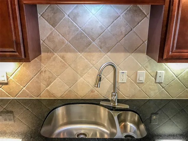 a close view of sink and tap