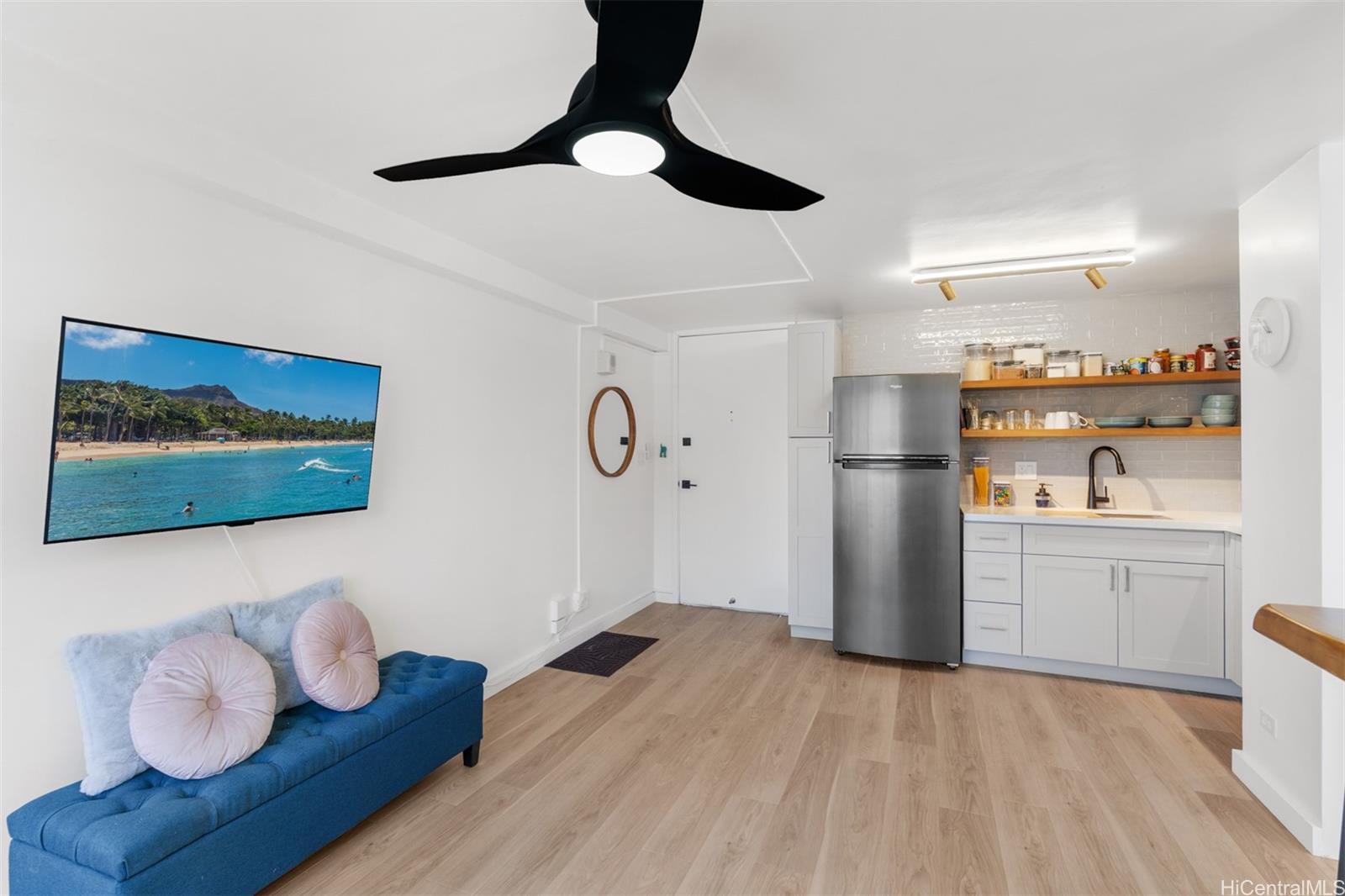 2888 Ala Ilima Street, Unit 611 Honolulu, HI 96818 - Photo 2 of 22 a kitchen with stainless steel appliances a refrigerator and a stove top oven