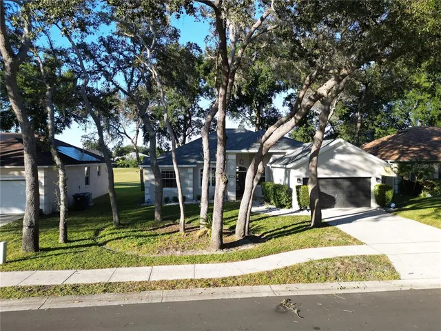 a house with trees in the background