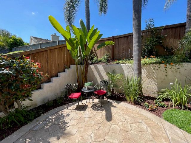 a view of a backyard with plants
