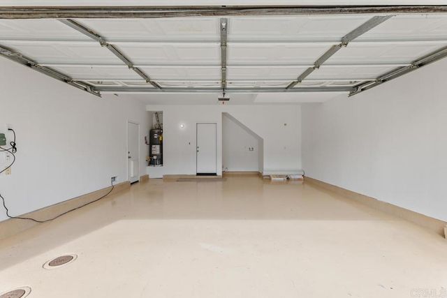 a view of a room with garage