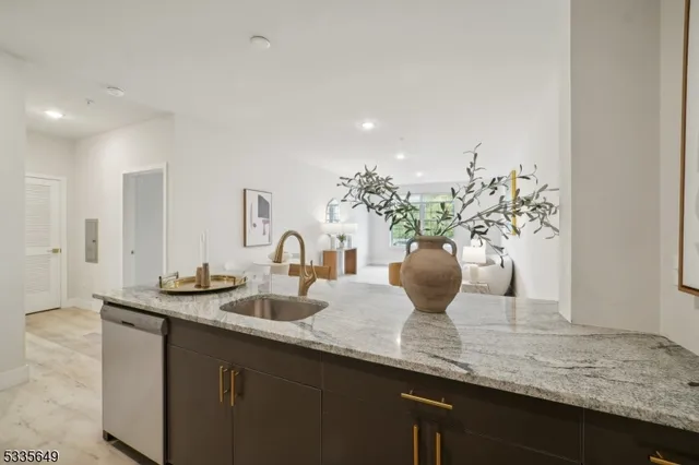 a close view of sink and mirror