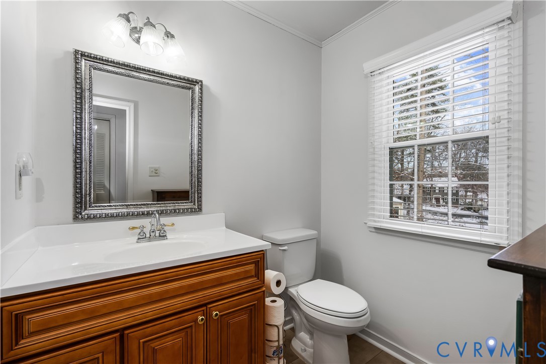351 Walton Park Road Midlothian, VA 23114 - Photo 6 of 29 Bathroom featuring vanity and crown molding