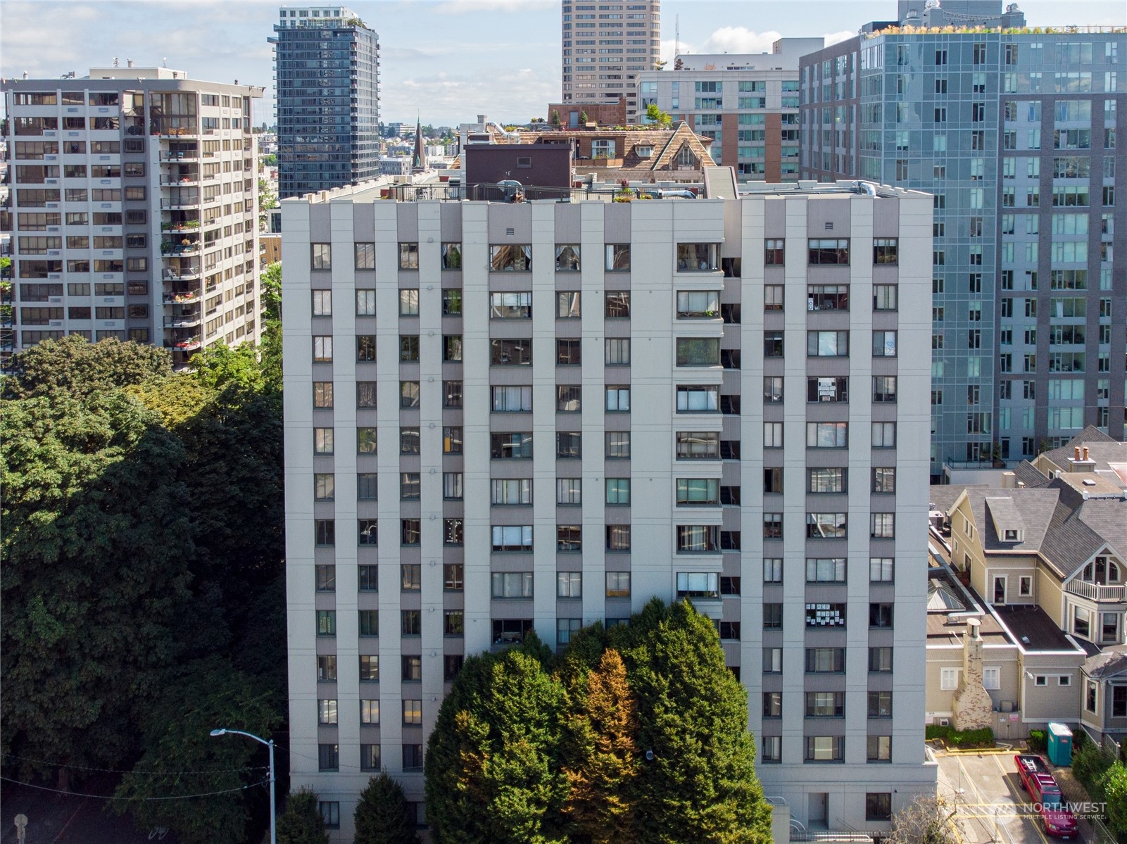 1105 Spring Street, Unit 309 Seattle, WA 98104 - Photo 28 of 39 a view of a city with tall buildings