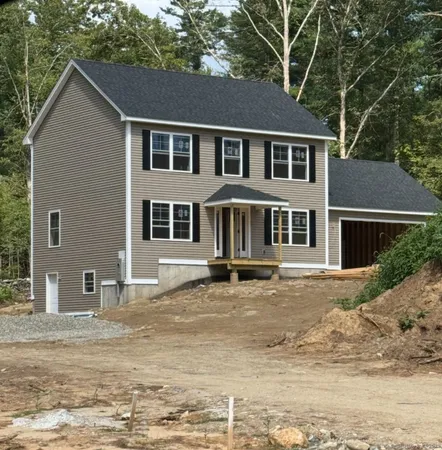 a view of a yard in front of a house