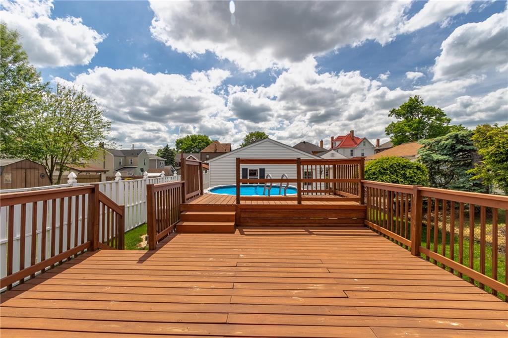 410 Ohio Avenue Rochester, PA 15074 - Photo 18 of 23 Rear Deck stained last year. Great Place to Enjoy your gatherings and BBQ.