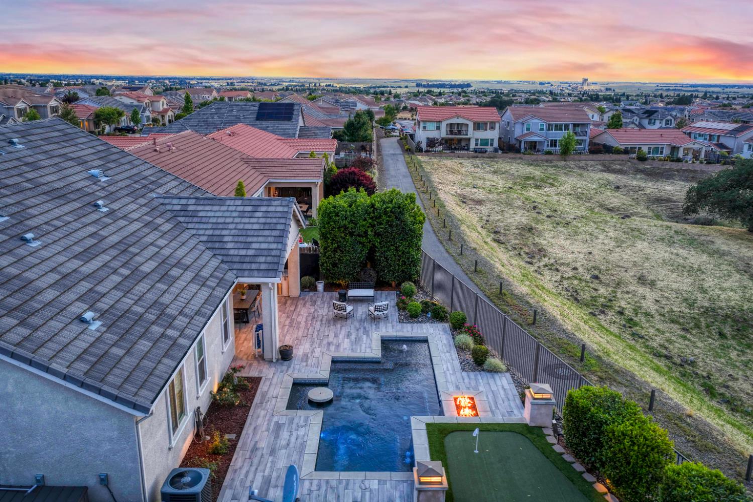 2259 Ranch View Drive Rocklin, CA 95765 - Photo 2 of 54 aerial view at dusk of a residential view