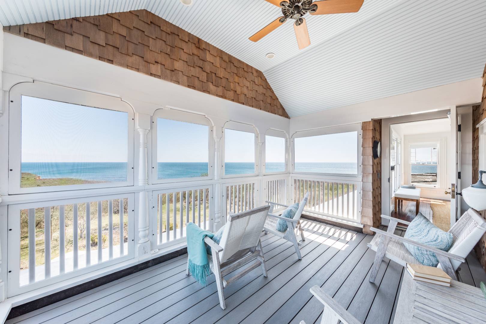 176 Deforest Road Montauk, NY 11954 - Photo 2 of 37 a view of a balcony with wooden floor