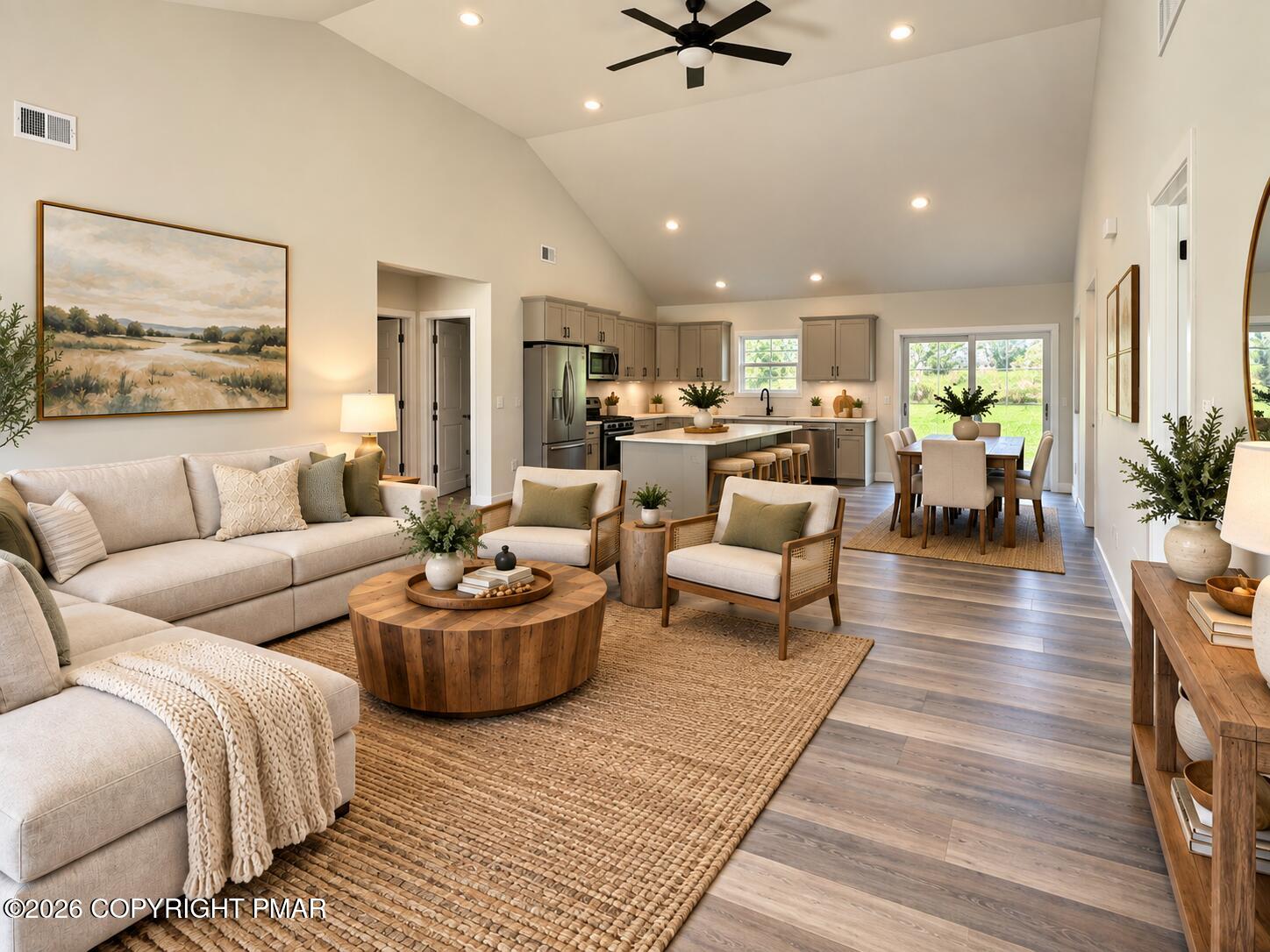 Lot 25 Walnut Road Kunkletown, PA 18058 - Photo 5 of 28 Virtually Staged - Living Room, Kithcen