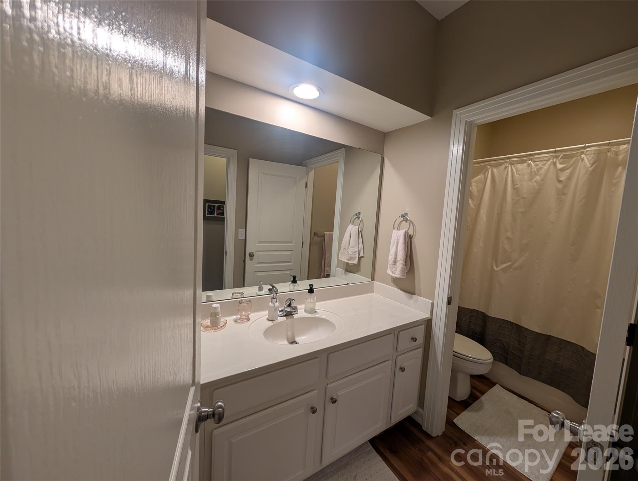 20207 Colony Point Lane Cornelius, NC 28031 - Photo 18 of 26 a bathroom with a double vanity sink toilet and shower