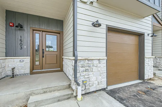 a view of front door of house