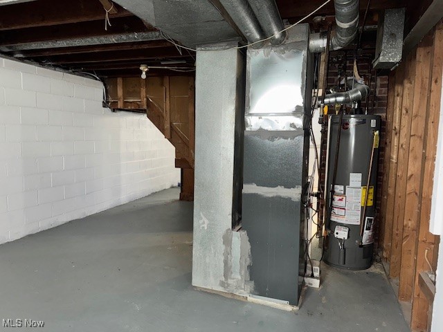 28846 Alton Road Wickliffe, OH 44092 - Photo 26 of 27 Unfinished basement with concrete block wall and gas water heater