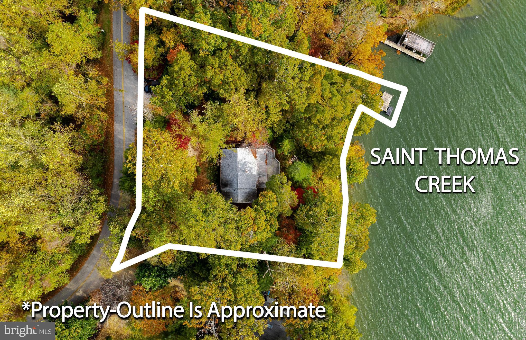 43979 Drum Cliff Road Hollywood, MD 20636 - Photo 52 of 58 Arieal view with approx property lines