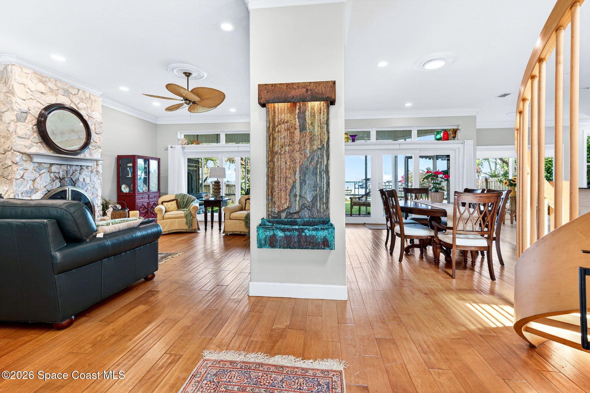 5930 Riverside Drive Melbourne Beach, FL 32951 - Photo 6 of 65 Foyer View w waterfall feature