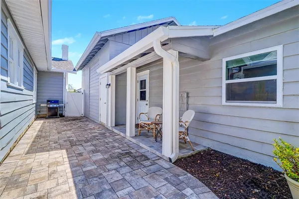a view of front door of house