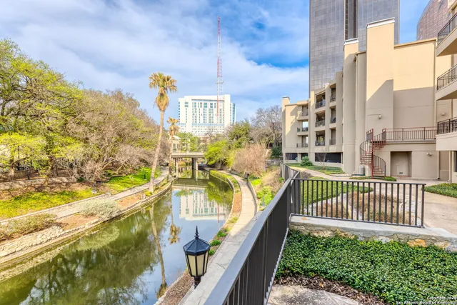 a view of balcony with furniture