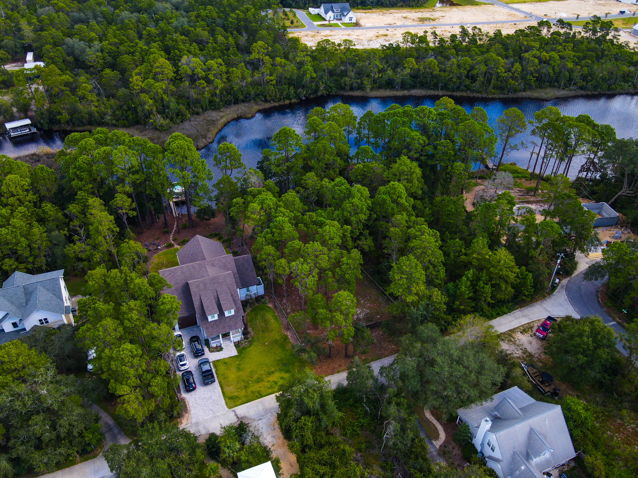 898 North Walton Lakeshore Drive Inlet Beach, FL 32461 - Photo 3 of 13 an aerial view of lake residential house with outdoor space and swimming pool