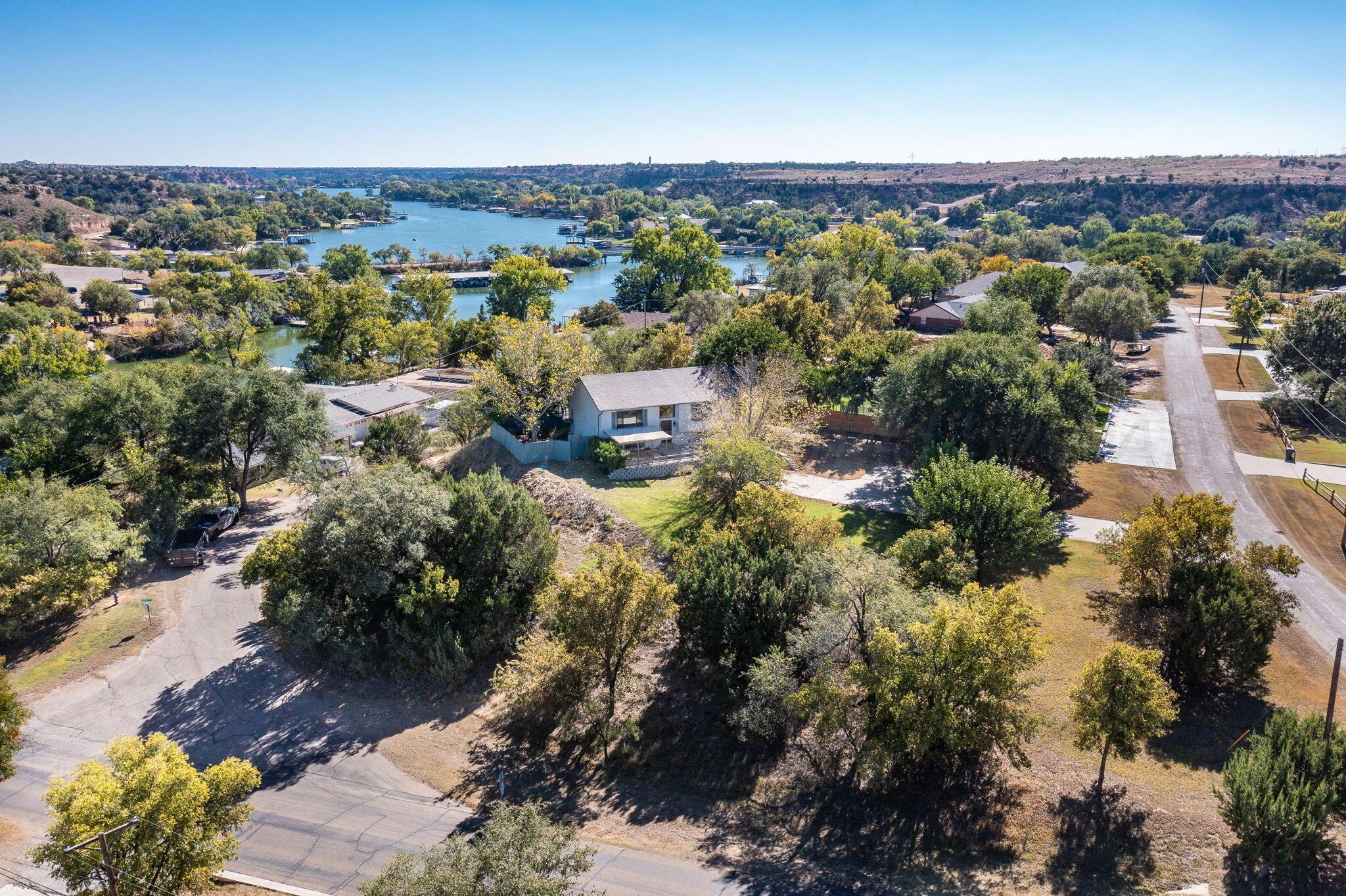 an aerial view of multiple house