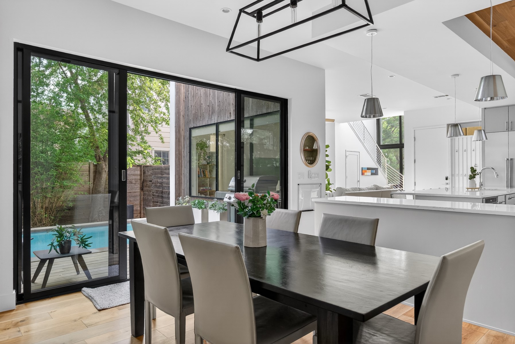 1605 Chelsea Lane, Unit 1 Austin, TX 78704 - Photo 12 of 39 a view of a dining room with furniture window and outside view